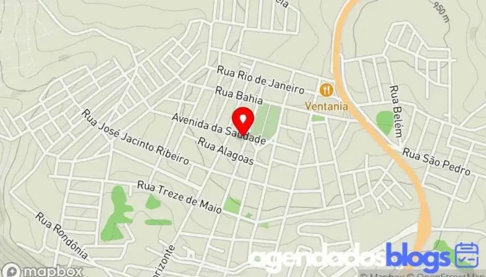 mapa de Aline de Paula Alves & Cia Drogaria em Alpinópolis