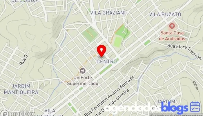 mapa de Cabrini Farma Farmácia em Andradas
