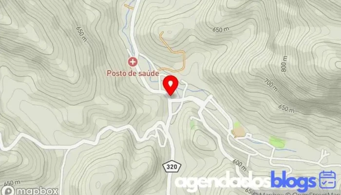 mapa de Centro de Marliéria Farmácia em Marliéria