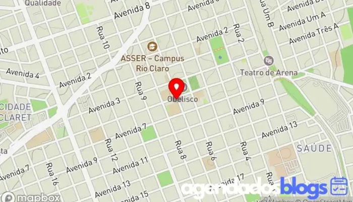 mapa de DROGA CINCO Farmácia em Rio Claro