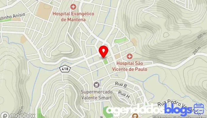 mapa de Droga Minas Drogaria em Mantena
