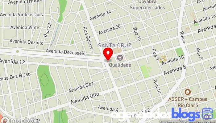 mapa de Droga Raia Farmácia em Rio Claro