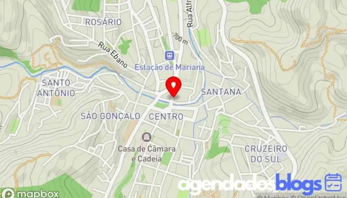 mapa de Droga Rede Drogaria, Fornecedor de produtos de beleza, Farmácia em Mariana