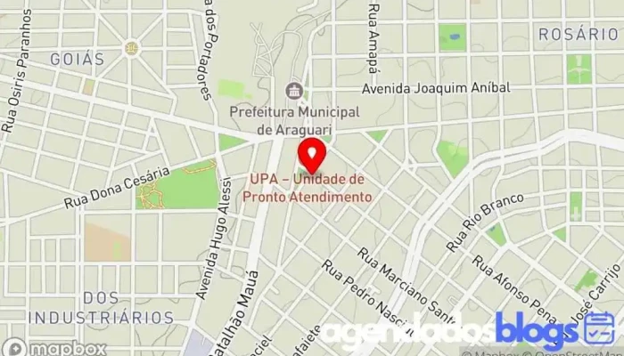 mapa de Drogadez de Araguari Drogaria, Centro de tratamento de dependência química, Farmácia em Araguari