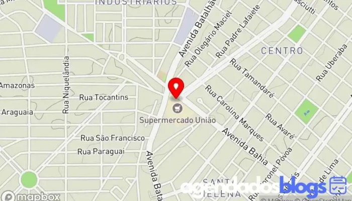 mapa de Drogalider Empresa farmacêutica, Drogaria em Araguari