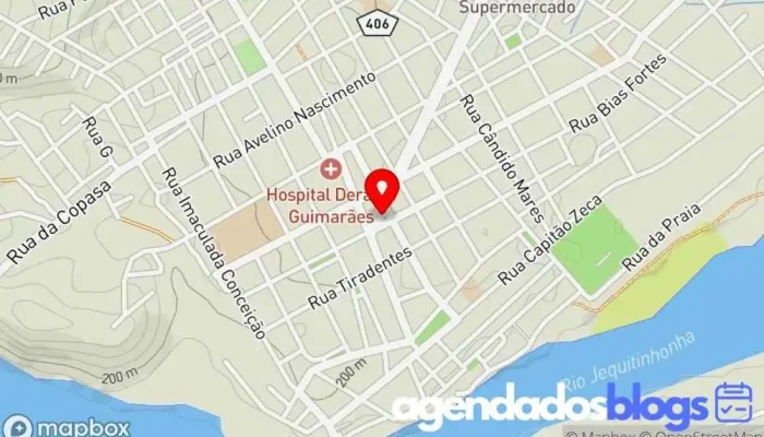 mapa de Drogaria Almenara Drogaria, Farmácia em Almenara