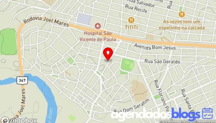 mapa de Drogaria Arafarma Drogaria, Farmácia em Araçuaí