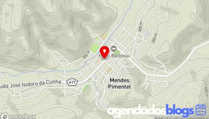 mapa de Drogaria Barbosa e Soares Ltda ME Drogaria, Farmácia em Mendes Pimentel