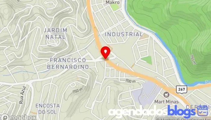 mapa de Drogaria Bernardino Empresa farmacêutica, Farmácia em Juiz de Fora