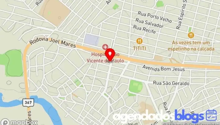 mapa de Drogaria Brasil Drogaria, Farmácia em Araçuaí