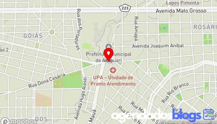 mapa de Drogaria Coelho Ltda Farmácia em Araguari