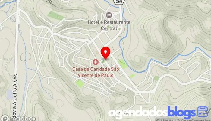 mapa de Drogaria Crescente Drogaria, Farmácia em Miraí