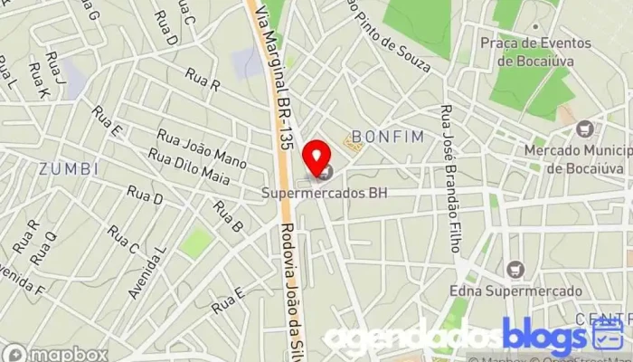 mapa de Drogaria Drugstore Prais Drogaria em Bocaiúva