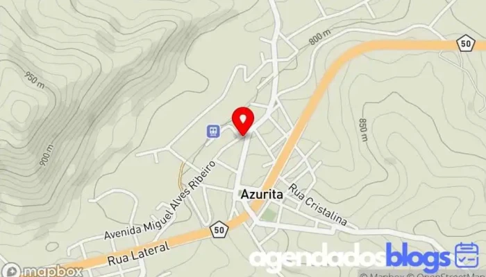 mapa de Drogaria e Perfumaria Azurita Drogaria, Farmácia em Mateus Leme