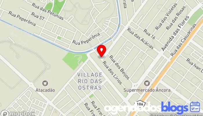 mapa de DROGARIA MAX ANCORA .LIRIOS Farmácia em Rio das Ostras