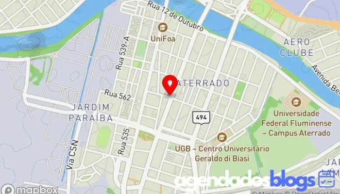 mapa de Drogaria Moderna Empresa farmacêutica, Drogaria em Volta Redonda