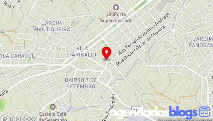 mapa de Drogaria Nova América Drogaria, Farmácia em Andradas