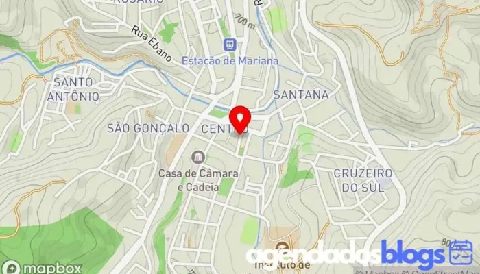 mapa de Drogaria Oliveira Drogaria, Farmácia em Mariana