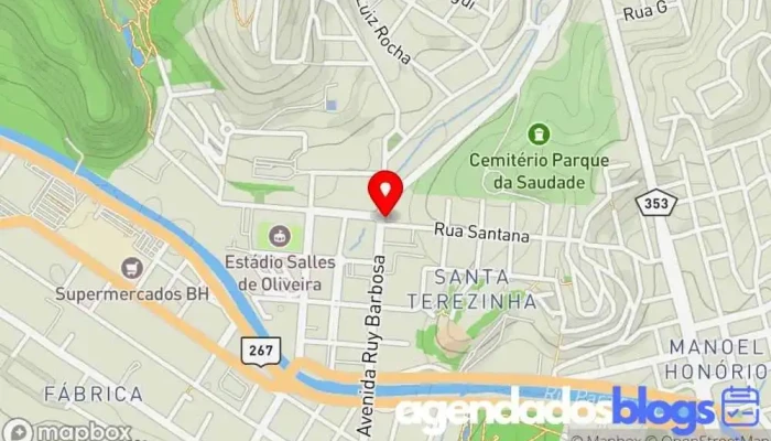 mapa de Drogaria Rui Barbosa Drogaria, Farmácia em Juiz de Fora