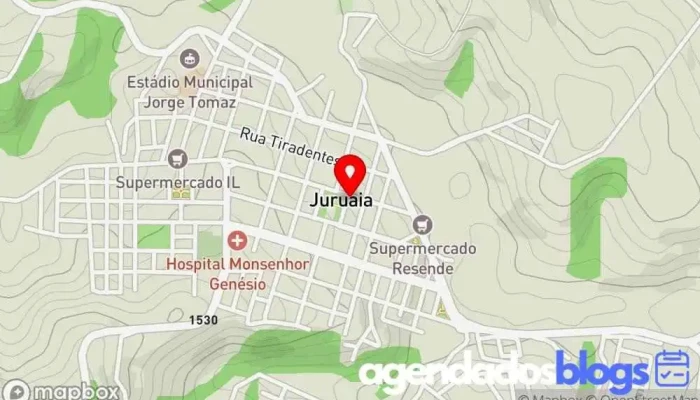 mapa de Drogaria S Mônica Drogaria, Farmácia em Juruaia