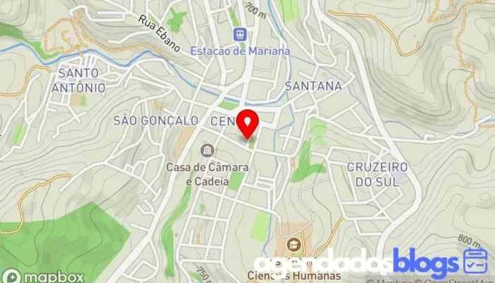 mapa de Drogaria Sabin Drogaria, Farmácia em Mariana
