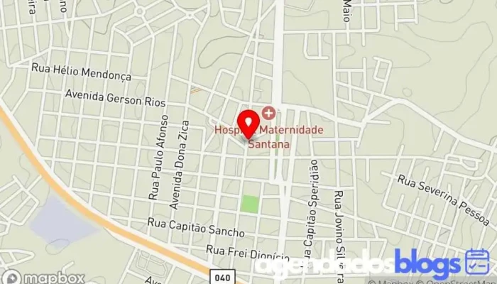 mapa de Drogaria Santos Drogaria, Farmácia em João Pinheiro