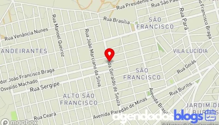 mapa de Drogaria São Jose Drogaria, Farmácia em Buritizeiro