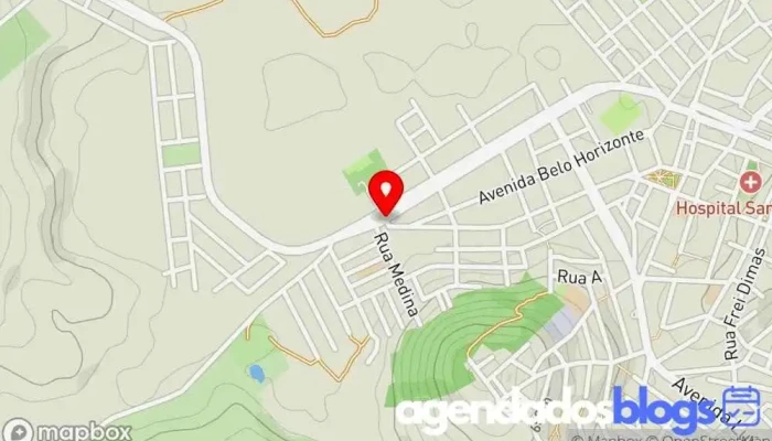 mapa de Drogaria São Ruan Drogaria, Empresa farmacêutica, Banco em Medina