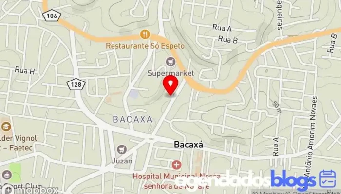 mapa de Drogaria Unilagos Bacaxá Farmácia em Saquarema
