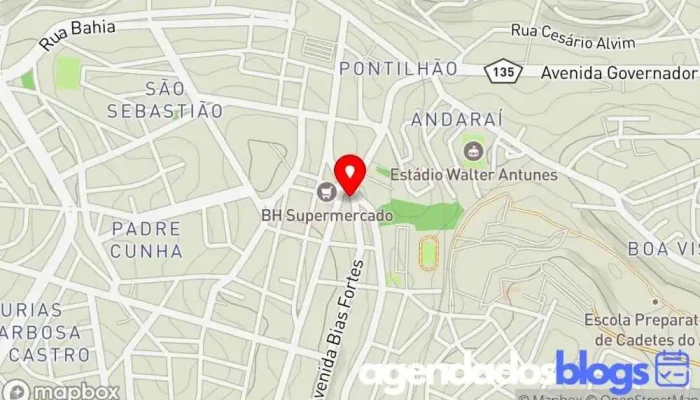 mapa de Drogarias Minas Mais Drogaria em Barbacena