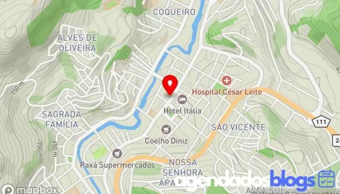 mapa de DROGARIAS PACHECO Drogaria em Manhuaçu