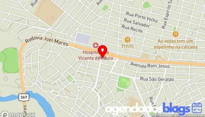 mapa de Drogarias Rede Liga Farma Drogaria, Farmácia em Araçuaí