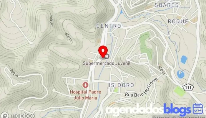 mapa de EM VIDA Farmácia Escritório da empresa em Manhumirim
