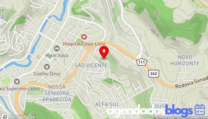 mapa de Fabrício Júnior de Medeiros Drogaria em Manhuaçu