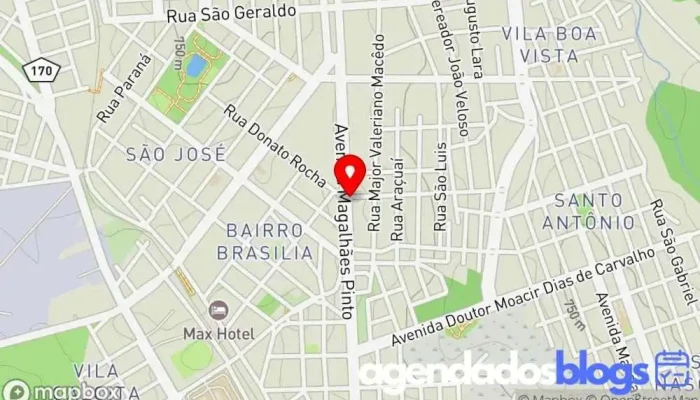 mapa de Farmácia do Vicente Drogaria, Empresa farmacêutica, Farmácia em Arcos