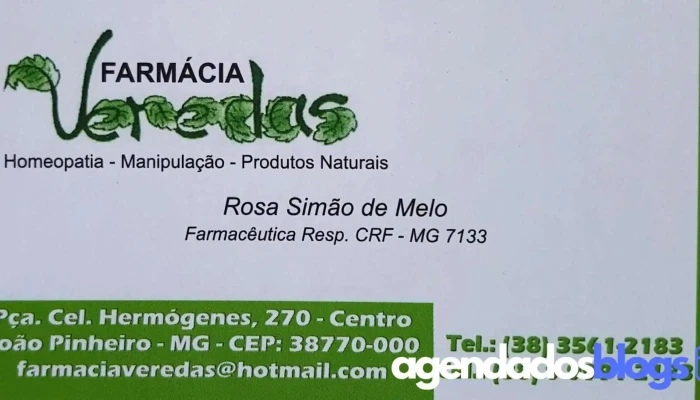 Farmacia Homeopatica Veredas Tudo - João Pinheiro