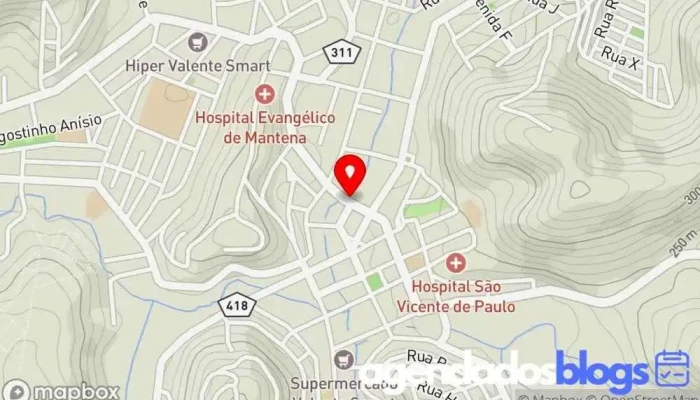 mapa de Farmácia Mantena Drogaria, Farmácia em Mantena