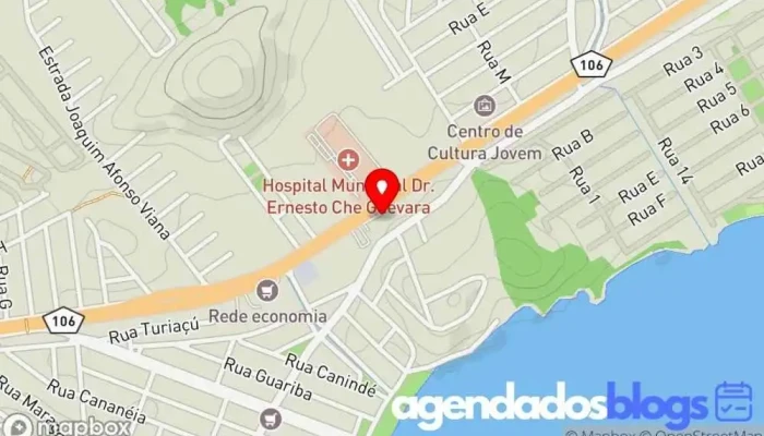 mapa de Farmácia Moderna Farmácia em Maricá