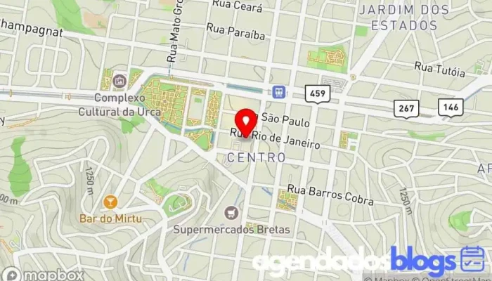 mapa de Farmácia Pague Menos Farmácia, Drogaria em Poços de Caldas
