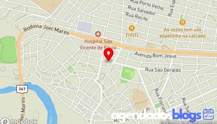 mapa de Fármacia Santa Clara Drogaria, Farmácia em Araçuaí