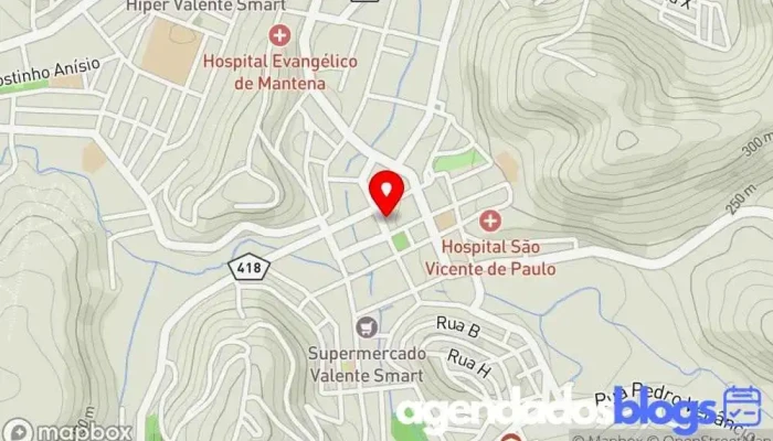 mapa de Farmácia São Paulo Drogaria, Farmácia em Mantena
