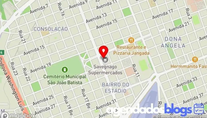 mapa de Farmazul Drogaria | Savegnago | Consolação Drogaria, Loja de cosmético, Empresa farmacêutica em Rio Claro