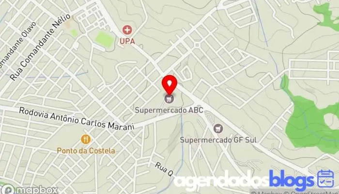 mapa de Hiper ABC - Lavras Hipermercado, Loja de bebidas, Supermercado em Lavras