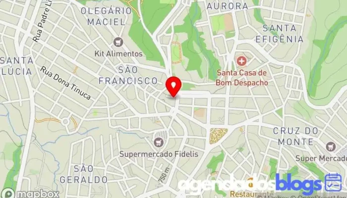 mapa de L & G Farmacêutica Drogaria, Farmácia em Bom Despacho