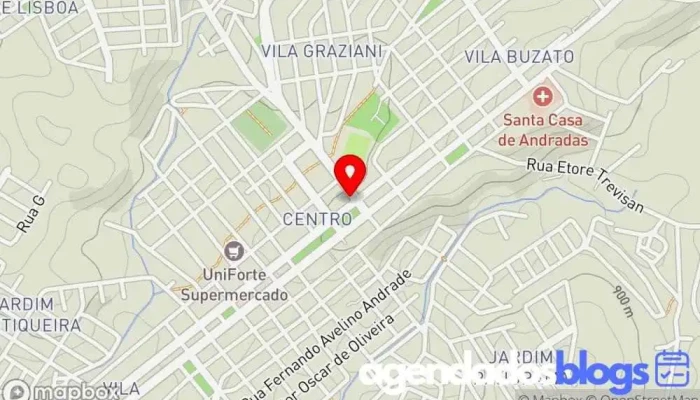 mapa de La Bella Formula - Farmácia de Manipulação Farmácia, Drogaria em Andradas