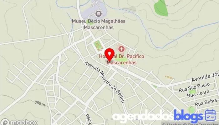 mapa de MEGA FARMA Farmácia em Caetanópolis