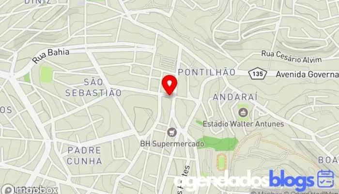 mapa de Pharmaderm Manipulação Farmácia, Empresa farmacêutica em Barbacena