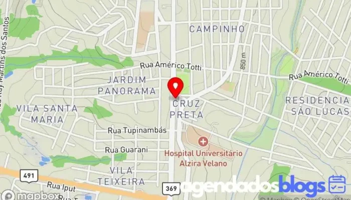 mapa de Pollyanna Cardoso Braga Drogaria em Alfenas
