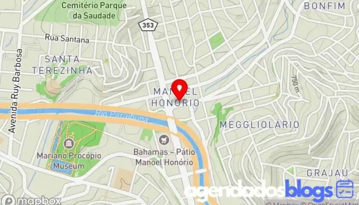mapa de Rede Soma Drogarias - Manoel Honório Drogaria, Farmácia em Juiz de Fora